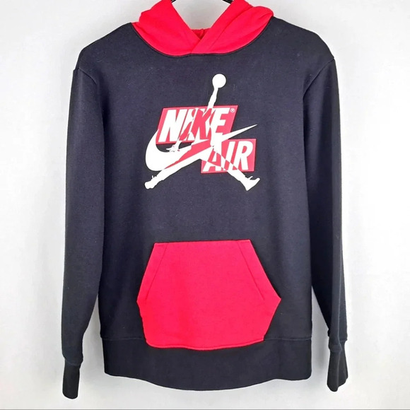 Jordan Other - Jordan Youth Hoodie, Boy's sz L, Black, Red, White, Jumpman Nike Air Logo